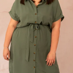 Robe chemise courte avec ceinture - Robe Diega