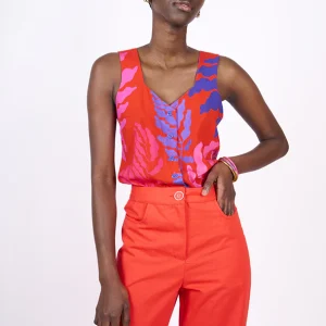 Caraco léger "Soleil" motif Fougères