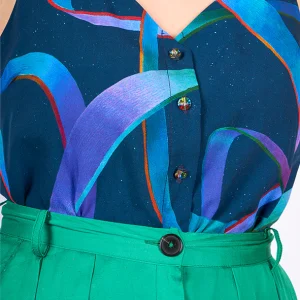 Caraco léger "Soleil" motif Cosmique