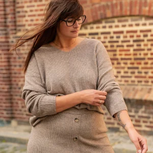 Pull col V - Ensemble en maille Ibi