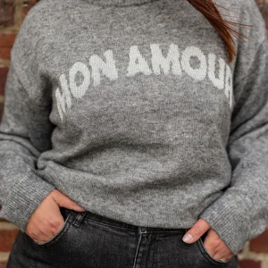 Pull ample avec écriture - Pull Amoremio
