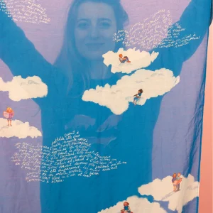 Foulard à lire "Matilda" - motif nuages