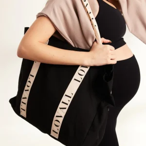 Tote bag recyclé Lovall - Noir/Ecru