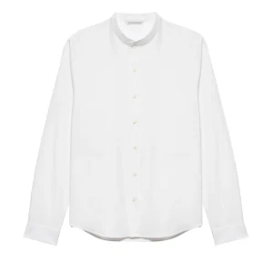 Chemise Col Mao Oxford Sans Poche Mao -  Blanc