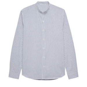 Chemise Col Mao Seersucker