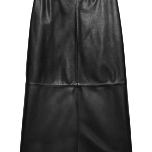 Jupe Longue Cuir Gabriella -  Noir