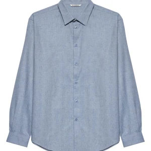 Chemise Flanelle Overside Soho -  Bleu Gris