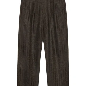 Pantalon Raye 2 Pinces Saul Flanelle Raye -  Marron Rayé