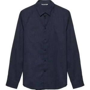 Chemise Ajustee Flanelle Peter -  Marine