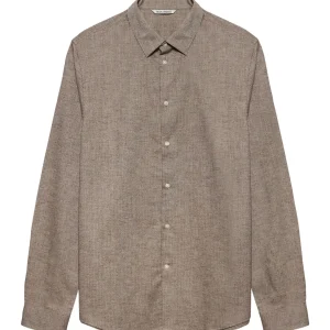Chemise Ajustee Flanelle Peter -  Marron