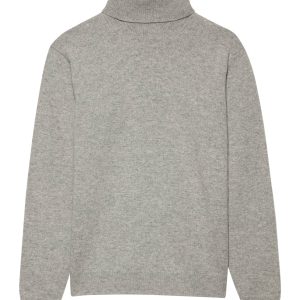 Pull Col Roulé 100% Laine Gareth - Gris Chiné