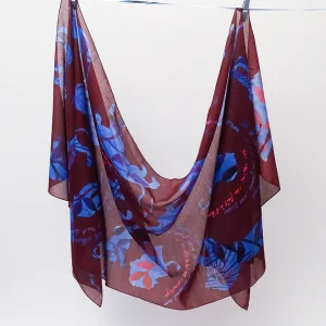 Foulard à lire "Le lion" - motif animalier