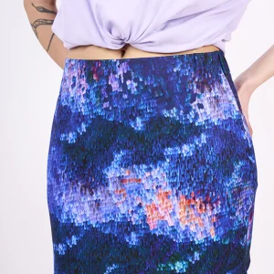 Jupe courte en maille "Olé Olé" motif Sirène