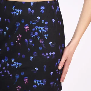 Jupe courte en maille "Olé Olé" motif Méduses