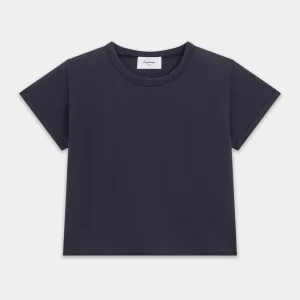 T-shirt Court à Effet Usé - Black Stone