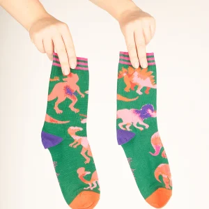 Chaussettes Fantaisie motif animalier "Jurassic park"