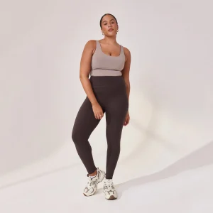 Curve Lightweight Everyday High Waisted Leggings - Black Coffee