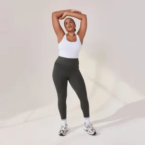 Curve Lightweight Everyday High Waisted Leggings - Pine