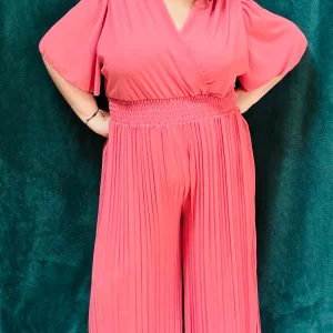 Combinaison Alma- grande taille plissée fluide et colorée