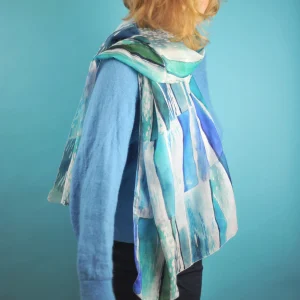 Foulard à voir "César et Rosalie" - motif coloré