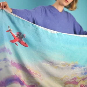 Foulard à voir "Porco Rosso" - couleur pastel