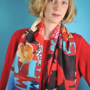 Foulard à voir "Almodovar" - motif coloré