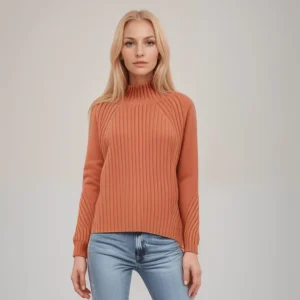 Pull En Maille Élégante À Col Rond Pour Femme