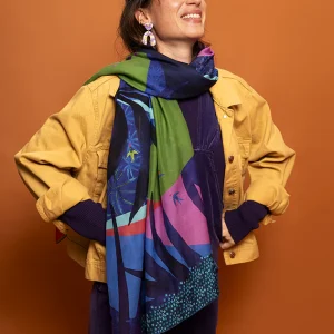 Foulard à lire à voir "Le Livre de la Jungle" - motif tropical