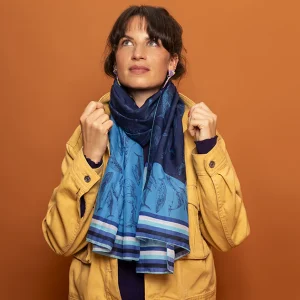 Foulard à lire "Moby Dick" - motif coloré