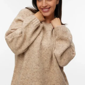 Pull Ingrid – Pull en maille mouchetée col rond