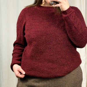 Pull Lolli – Pull col rond bordeaux