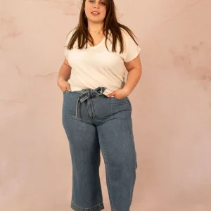 Jeans wide cropped taille haute - Jeans Kathy