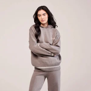 Soft Knit Hooded Jumper - Mocha