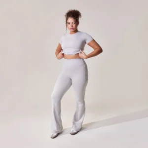 Curve Ultimate Everyday Flare Leggings - Light Grey Marl