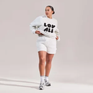 Curve ALL SZN Organic Sweat Shorts - Light Grey Marl