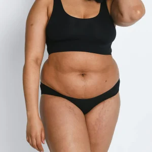 Lot de 3 culottes brésiliennes en coton grande taille - Noir