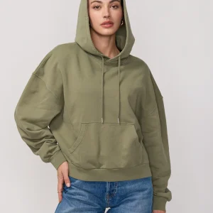 Pull à Capuche Style Boxy - Light Kaki