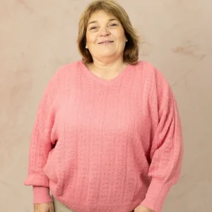 Pull duveteux maille ajourée - Pull Dicte