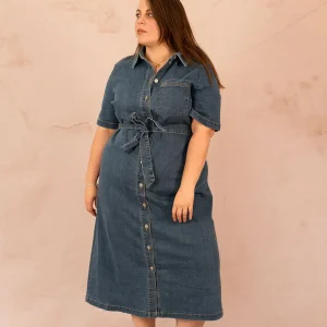 Robe chemise longue en jean - Robe Lana