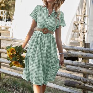 Robe Bohème à Carreaux - Augustine