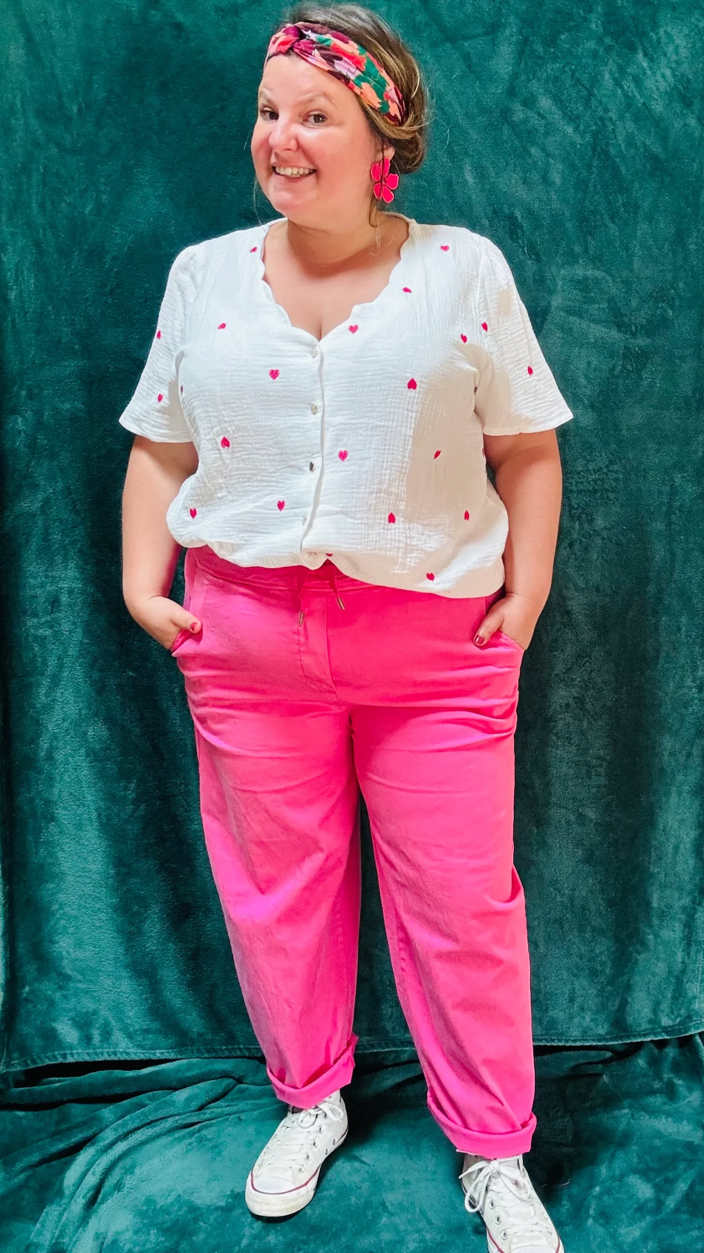 Top Aimée - gaze de coton motifs coeurs manche courtes – Image 9