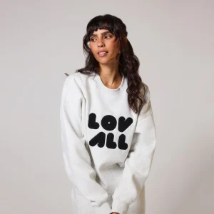 ALL SZN organique Sweat à Capuche Oversize Style 1 - Light Grey Marl