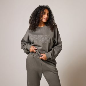 ALL SZN organique Sweat à Capuche Oversize grande taille Style 2 - Slate Green