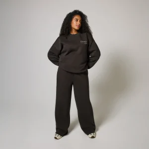 ALL SZN pantalon de jogging bio à jambes larges - Black Coffee