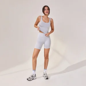 Lightweight Everyday 6 Inch Cycling Shorts - Light Grey Marl