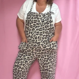 Salopette Léandra - grande taille motifs léopard