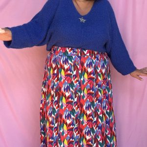 Jupe Celestine - grande taille - longue motifs multicolores