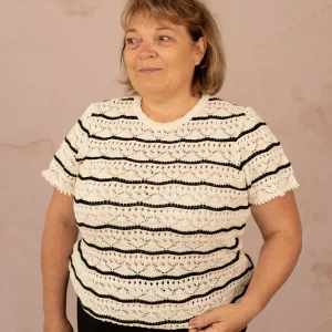 Haut en maille à rayures - Maille Anna