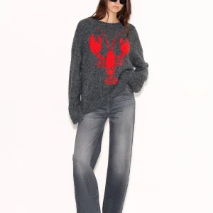 Pull ample P-LOBSTY DARK GREY MELANGE