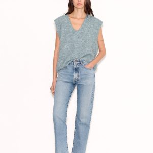 Pull ample sans manches PALLAVI PERLE CHINE